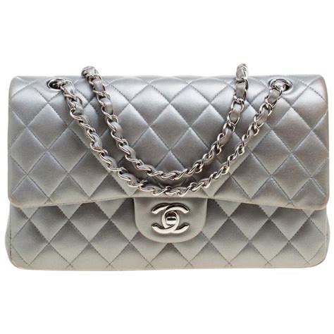 chanel bag grey color|classic quilted Chanel bag.